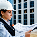 콘텐츠 크리에이터 포트폴리오 사례 분석 - Architect at Work**
"A professional female architect, fully clothed in modest business attire, revi...